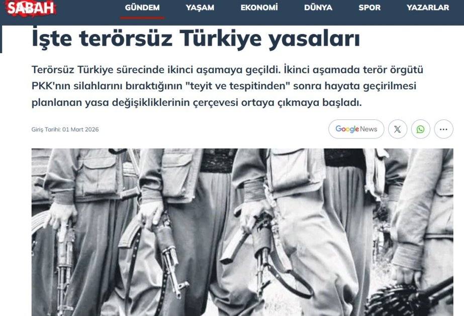 “Terrorsuz Türkiyə” prosesində ikinci mərhələyə keçilib