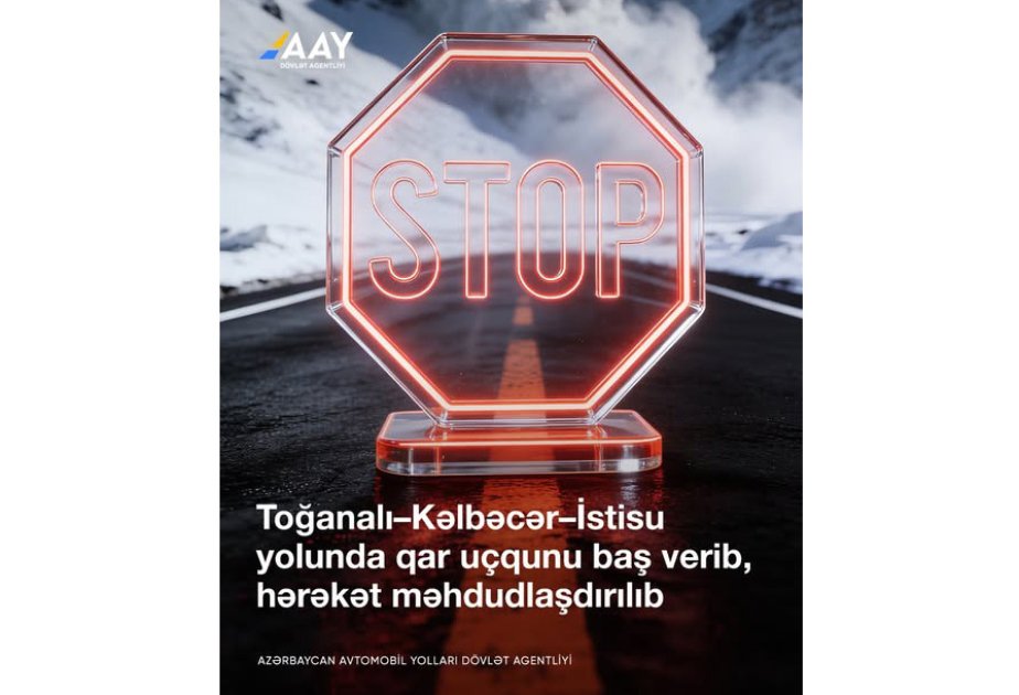 Toğanalı–Kəlbəcər–İstisu yolunda qar uçqunun fəsadlarının aradan qaldırılması üçün tədbirlər görülür